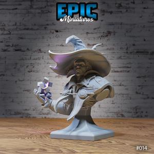 Dark Magician Bust / Wizard Decoration / Collectible Monster / Fantasy Alchemist Figure / Sorcerer Statue / Legendary Magical Army