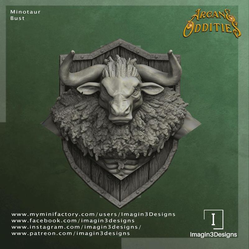 Pre-Supported Minotaur Bust