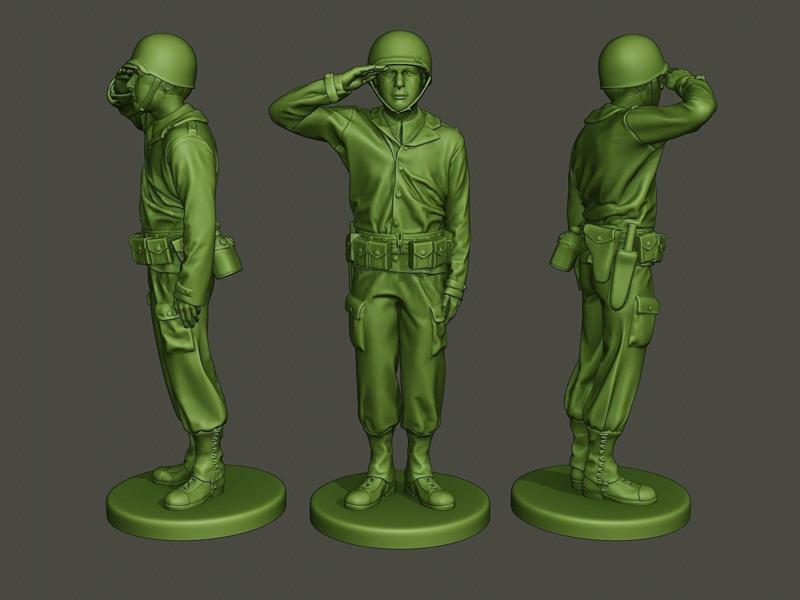 American soldier ww2 saluting A4