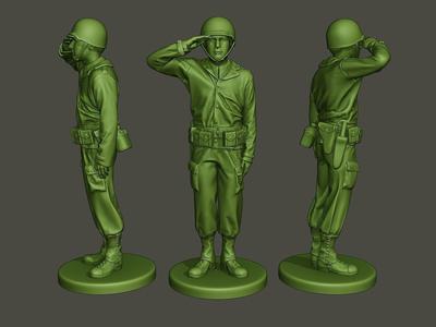 American soldier ww2 saluting A4