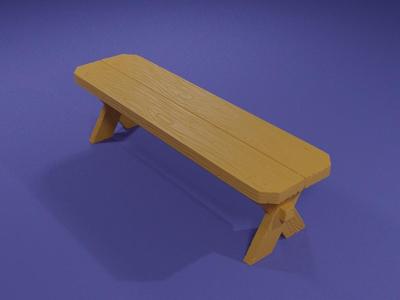 Wooden bench
