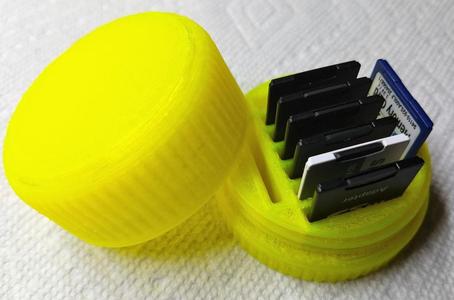 SD Card Storage Case Update - Easy Print - Remix