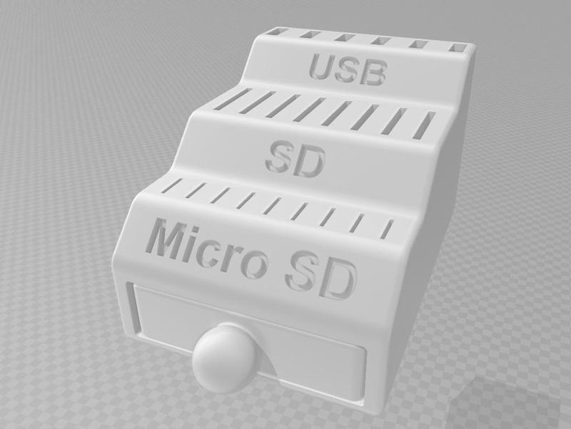 SD / MICRO SD / USB HOLDER WITH DRAWER