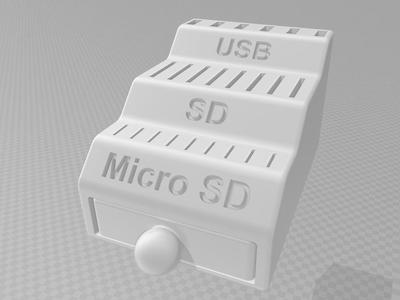 SD / MICRO SD / USB HOLDER WITH DRAWER