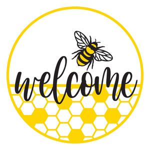 Welcome Bee and hive decoration door