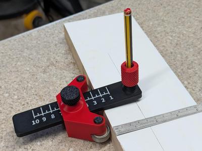 Parallel edge marking tool straight & curved edges