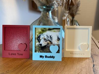 Polaroid Photo Frame with Heart / 3 Variants