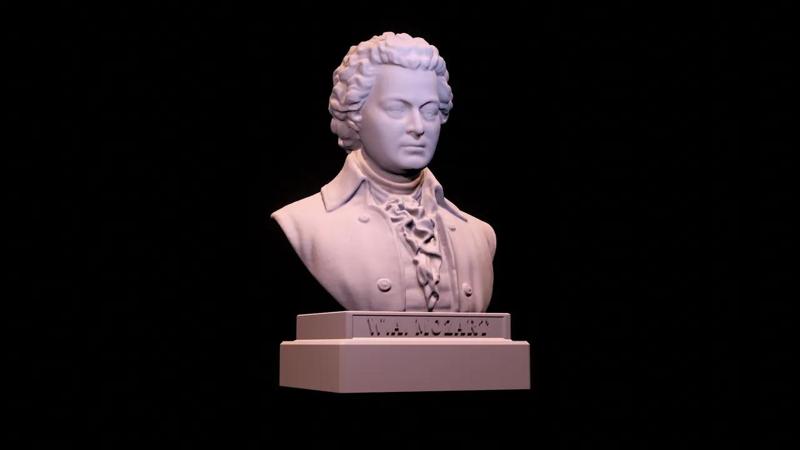 Wolfgang Amadeus Mozart bust   