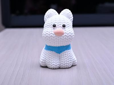 Knitted West Highland White Terrier