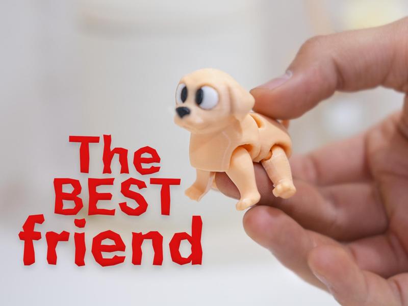 Rocky the dog – Articulated & keychain