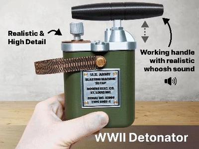 WWII Explosives Detonator Realistic D-Day Replica