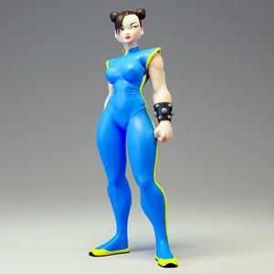 Chun Li Fan art Model for 3d printing