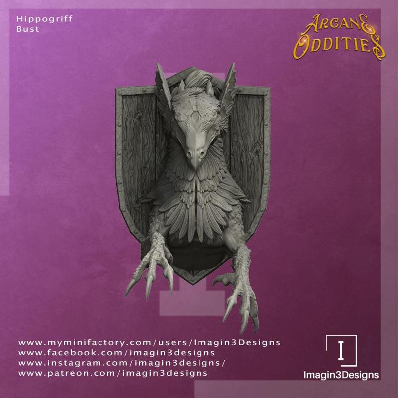 Pre-Supported Hippogriff Bust