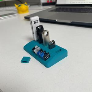 USB flash disk and microDS holder