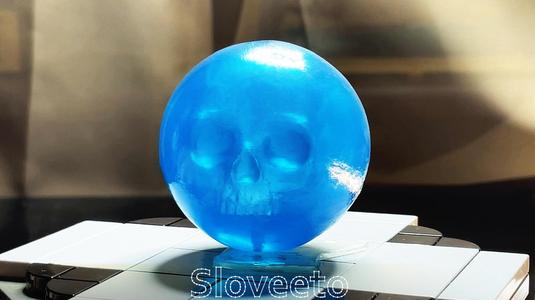 Transparent Skull Ball with Intricate Detailing - Perfect for SLA 3D Printing and Unique Decor