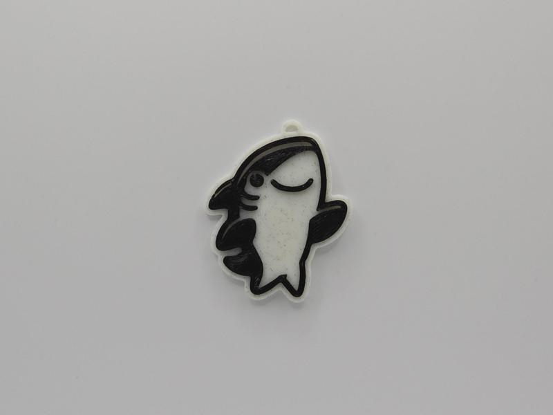 Cute Happy Shark Keychain