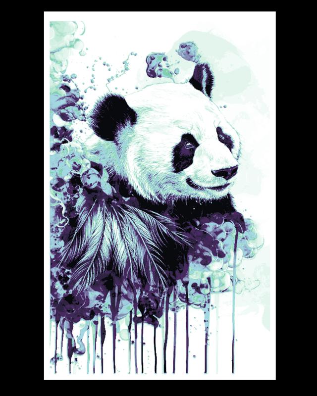 The gentle giant and the beauty of watercolor designs - Hueforge Wallart