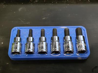 Organizer tray for Harbor Freight metric 3/8" drive hex driver set