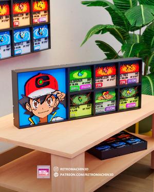 PokeTrainer Ash - Pixel Voxel Art Frame (No support, 3MF included)