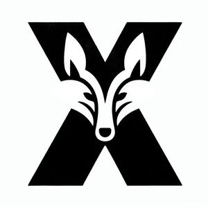 Fox alphabet: Letter X (version 3)