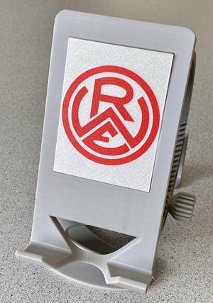 Multi-color Cover Plate for revised Phone Holder (here: Rot-Weiß Essen)
