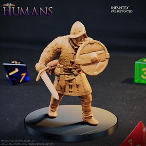 Human Infantry 1A Miniature - Pre-Supported