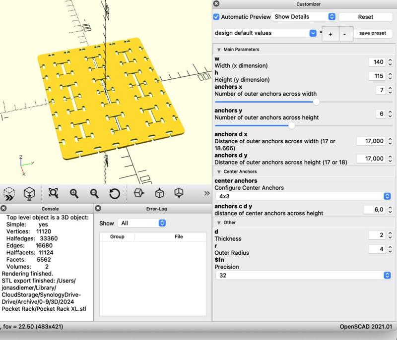 Pocket Rack Generator