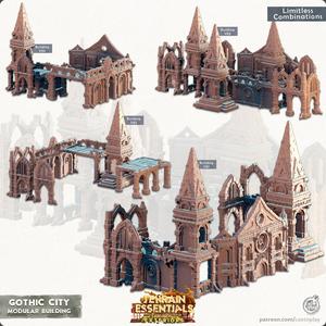 Gothic City Set (Pre-Supported) - Terrain Essentials | Cast n Play