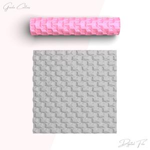 Concrete Blocks Texture Roller For Polymer Clay, Bricks Clay Texture Rolling Pin, Clay Tool, No:1431