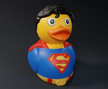 Cute Superman Rubber Duck