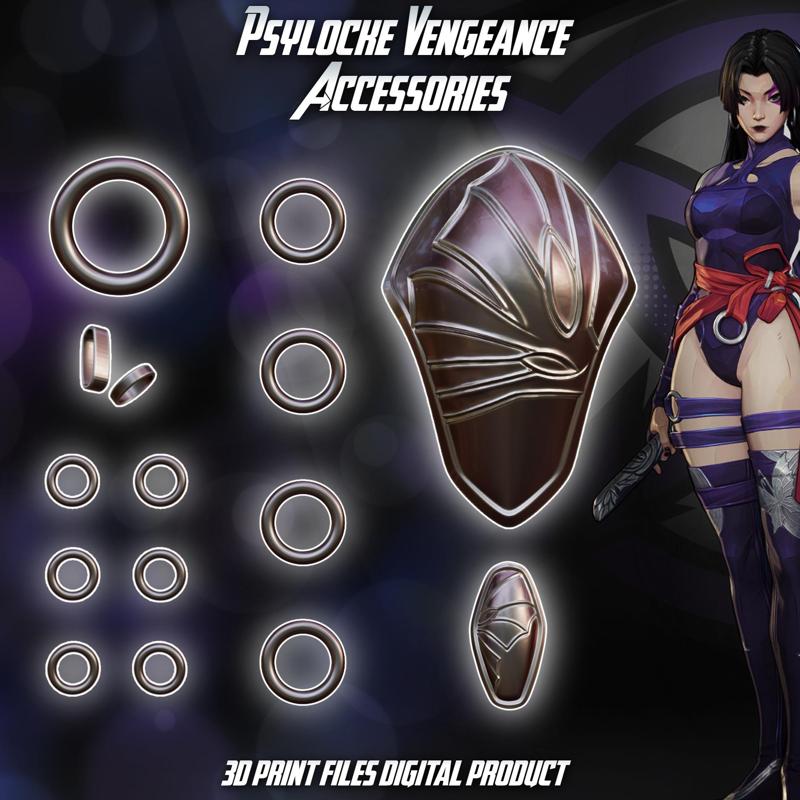 Psylocke Vengeance Cosplay Accessories Marvel Rivals