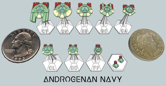 MicroFleet Androgenan Navy Starship Pack