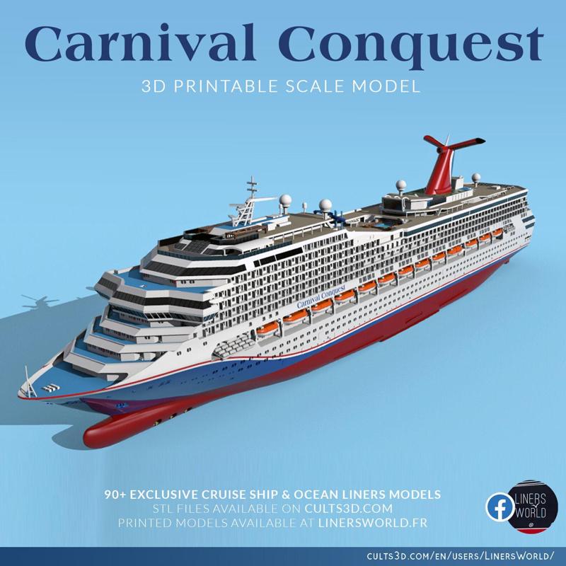 CARNIVAL CONQUEST cruise ship print ready model