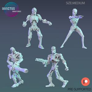 Future Robot Set / Cyborg Scout / Skeleton Soldier / Exoskelet Officer / Space War Construct / Steampunk Battle Robot / Invasion Army / Cyberpunk Droid / Sci-Fi Encounter