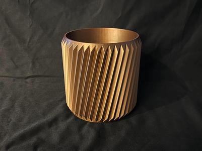 Large Modern Spiral Detail Planters - 2 Sizes 