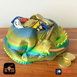SLEEPY DRAGON CANDY BOWL / PLANTER - NO SUPPORTS