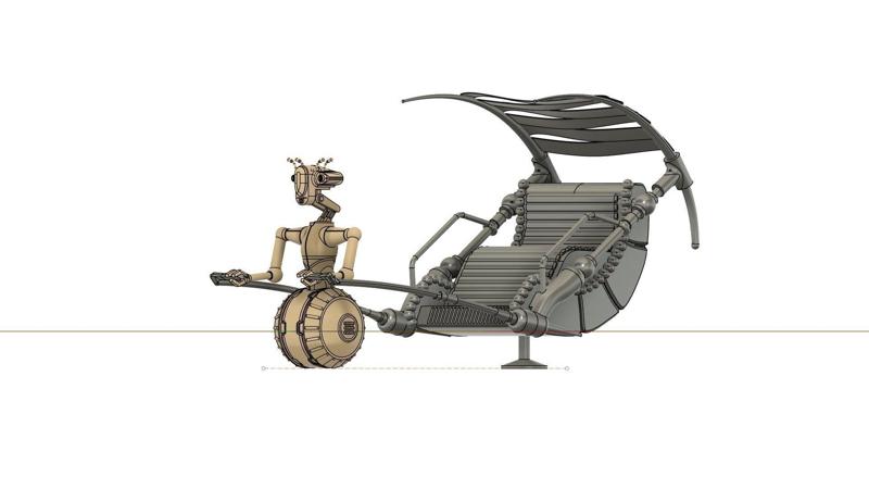 star wars ric-920 droid and the Rickshaw