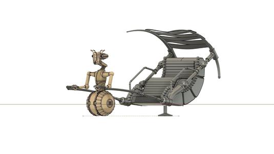 star wars ric-920 droid and the Rickshaw