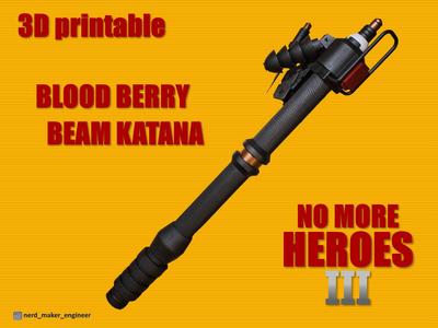 Travis Touchdowns Blood Berry Beam Katana - No More Heroes -