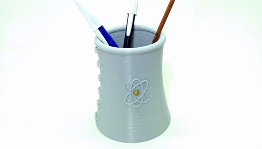 NUCLEAR TOWER SIMPSONS pencil holder vase nuclear tower