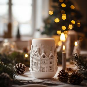 The Festive Houses Vase for Charming Christmas Home Decor