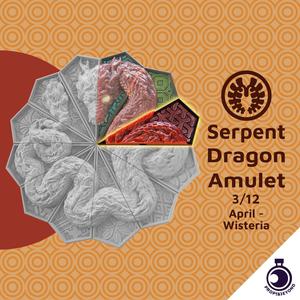 Serpent Dragon Amulet - Uzuki - Wisteria Shard - April