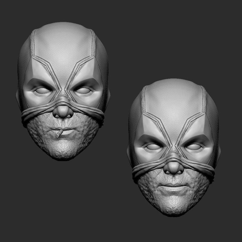 Deadpool half mask two pack - head