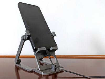 Foldable Phone Stand with Charging Cable Support