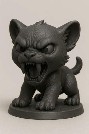 Cute saber-tooth kitten figurine   