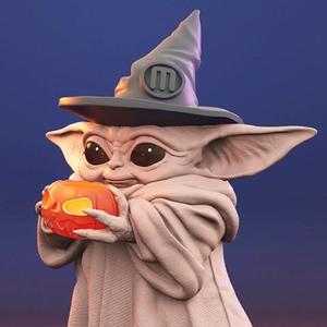 Baby Yoda Halloween STL Files for 3D Printing | Assembly Model