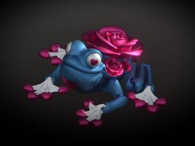Frog Grenouille Valentine's Day Flexi