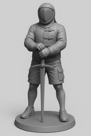 HEMA Fighter with long Sword - HEMA Kämper mit langem Schwert