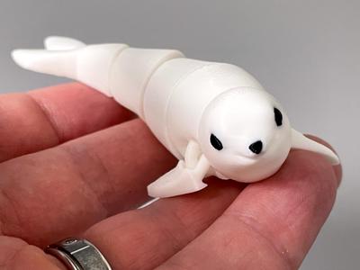 Mini Articulated Baby Harp Seal 