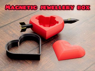 Valentine's Love Heart Box, magnetic
